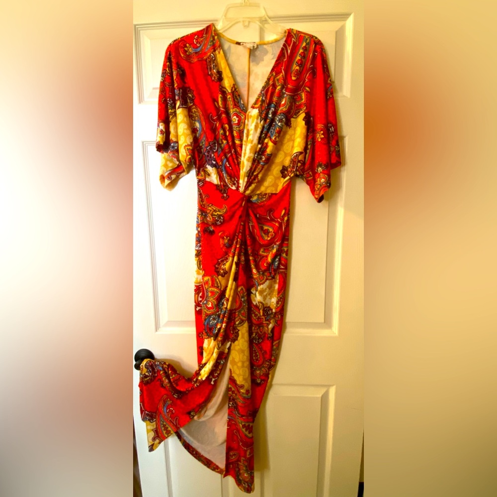 Venus Twist Front Maxi Dress